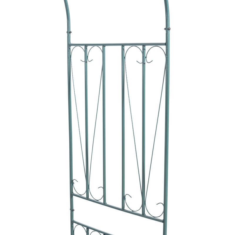 Elegantti 60-luvun ruusukaari köynnöskasveille kestävästä metallista