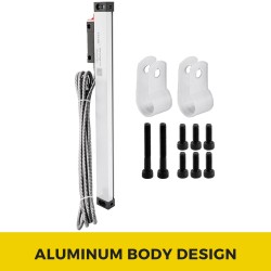 Lineaarinen lasiasteikko 300 mm alumiinirunko 3 m kaapelilla