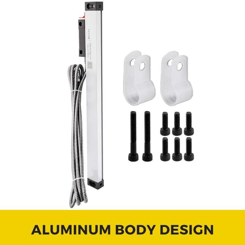 Lineaarinen lasiasteikko 300 mm alumiinirunko 3 m kaapelilla