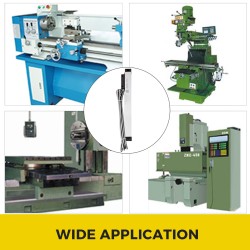 Lineaarinen lasiasteikko 300 mm alumiinirunko 3 m kaapelilla
