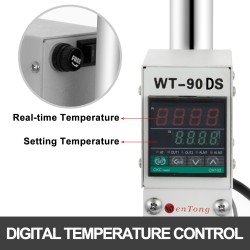 Kuumafoliointikone 10x13 cm alumiini teräsrunko digitaalinen lämpötilansäätö kohdistusliukuri PVC-muovi keinonahka nahka paperi