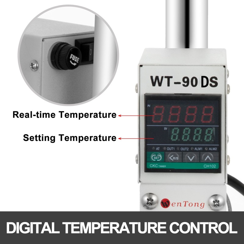 Kuumafoliointikone 10x13 cm alumiini teräsrunko digitaalinen lämpötilansäätö kohdistusliukuri PVC-muovi keinonahka nahka paperi