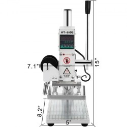 Kuuma folioleimauskone 8x10cm digitaalinen lämpötilansäätö nahka PVC PU paperi