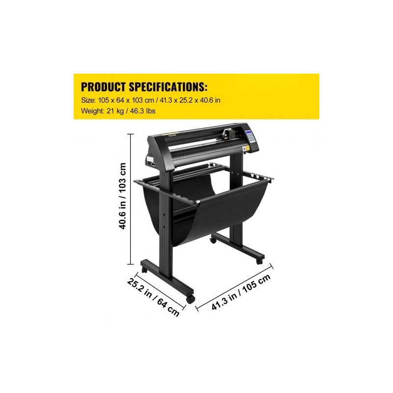 Vinyylileikkuri alumiinikehys 780 mm leikkausleveys 870 mm paperinsyötöllä optisella silmällä LED-näytöllä jalustalla
