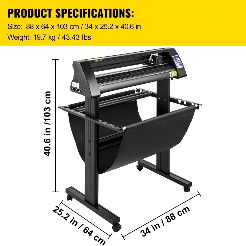 Vinyylileikkuri 720 mm syöttö 630 mm leikkuuleveys optinen silmä taustavalaistu näyttö lattiateline