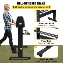 Vinyylileikkuri 1350 mm syöttöleveydellä alumiinirunko digitaalisella ohjauspaneelilla kolmella säädettävällä puristusrullalla