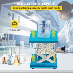 Labratasonostin alumiininen 20,3 x 20,3 cm korkeus 6,1–30,5 cm 40 kg laboratorioihin