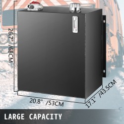 Hydraulinen öljysäiliö 95 l kylmävalssattu teräs suodattimella sekä tason ja lämpötilan mittarilla