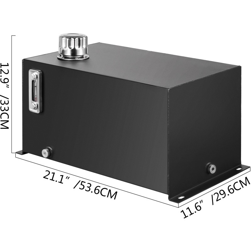 Hydraulinen öljysäiliö kylmävalssattua terästä 37,8 l musta jauhemaalattu traktoreihin ja kuorma-autoihin