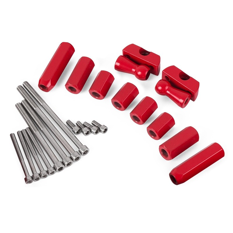 Etu- ja takakahvat alumiiniseos 4 kpl punaiset sopivat Jeep Wrangler JK 2007–2017