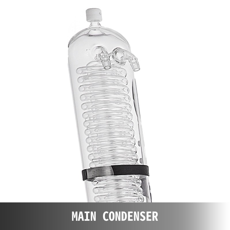 Pyöröhaihdutin ruostumatonta terästä borosilikaattilasi 5L keittopullo 3L vastaanottopullo manuaalinen nosto