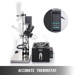 Pyöröhaihdutin ruostumatonta terästä borosilikaattilasi 5L keittopullo 3L vastaanottopullo manuaalinen nosto