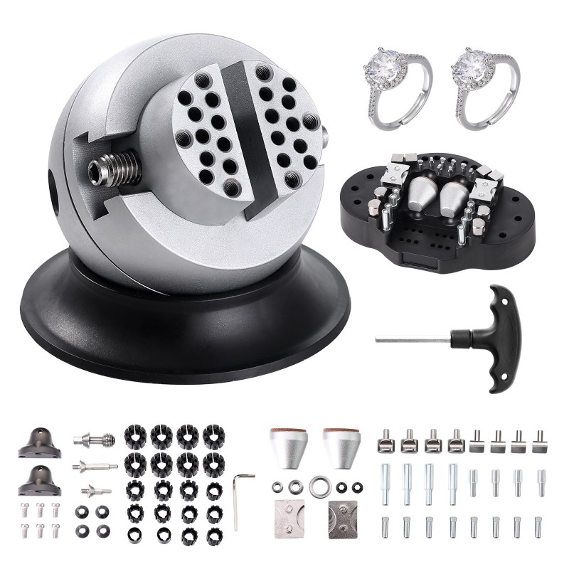 Pallopenkki teräsrunko kromipinnoitteella 78 mm pallolla 360 asteen pyörivällä jalustalla