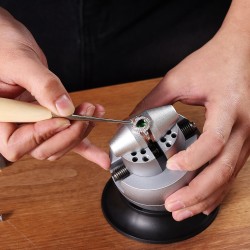 Teräksinen kaiverruspallopenkki 7,6 cm 360 asteen pyörivä vahvistetun muovin pohja 30 lisävarustetta