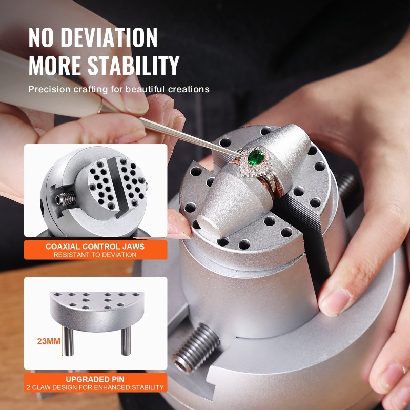 Pallopuristin teräksinen 127mm pallo 360 asteen pyörivä jalusta 69 osaa