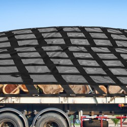 Kuormaverkko polyesteri 244×205 cm lyhytlavallisiin lava-autoihin 4 säädettävää S-koukkua