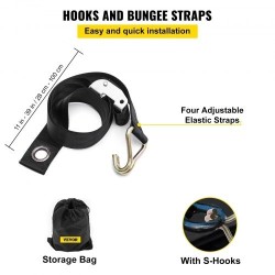 Kuormaverkko polyesteri 168×128 cm 500 kg avolavaan S-koukuilla hammaslukoilla