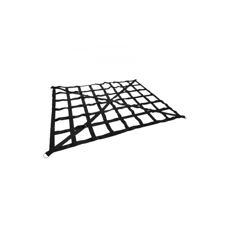 Kuormaverkko polyesteri 168×128 cm 500 kg avolavaan S-koukuilla hammaslukoilla