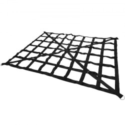 Kuormaverkko polyesteri 168×128 cm 500 kg avolavaan S-koukuilla hammaslukoilla