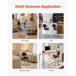 Satulajakkara selkänojalla PU-nahkainen korkeussäädettävä 84–100 cm pyörillä musta