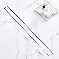 Lineaarinen suihkukaivo 914 millimetriä 304 ruostumatonta terästä laattakannella korkeussäädettävillä jaloilla hiussihdillä