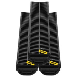 Kaivokourasarja muovinen 1 m pitkä 3 kpl musta pihalle ja ajotielle