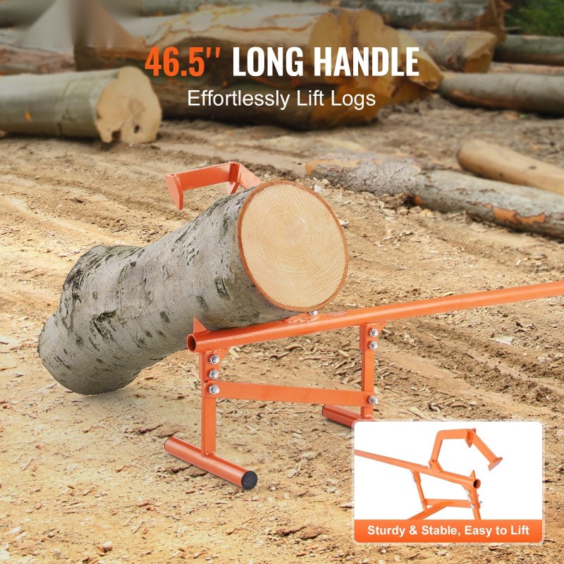 Puunostin hiiliteräs 1180 mm kahva säädettävällä koukulla enintään 15 tuuman rungoille