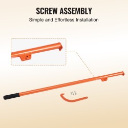 Puunkäsittelykoukku 1500 mm hiiliteräs säädettävä kumipäällysteinen kahva sopii jopa 813 mm tukkeihin