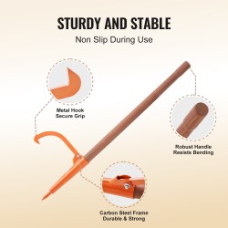 Puutavarankääntäjä 1180 mm eukalyptuspuukahvalla hiiliteräsrunko säädettävällä koukulla 18 tuuman tukkeihin