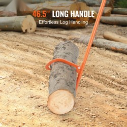 Puunkäsittelykoukku hiiliteräs 1180 mm säädettävä koukku kumipäällysteinen kahva