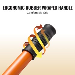 Puunkäsittelykoukku hiiliteräs 1180 mm säädettävä koukku kumipäällysteinen kahva