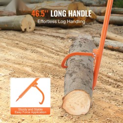 Tukinkääntäjä hiiliteräs 1180 mm varsi 450 mm avaus ruosteenkestävä pinnoite