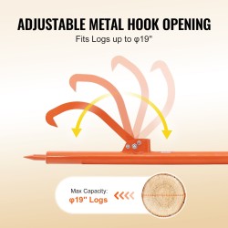 Tukinkääntäjä hiiliteräs 1180 mm varsi 450 mm avaus ruosteenkestävä pinnoite