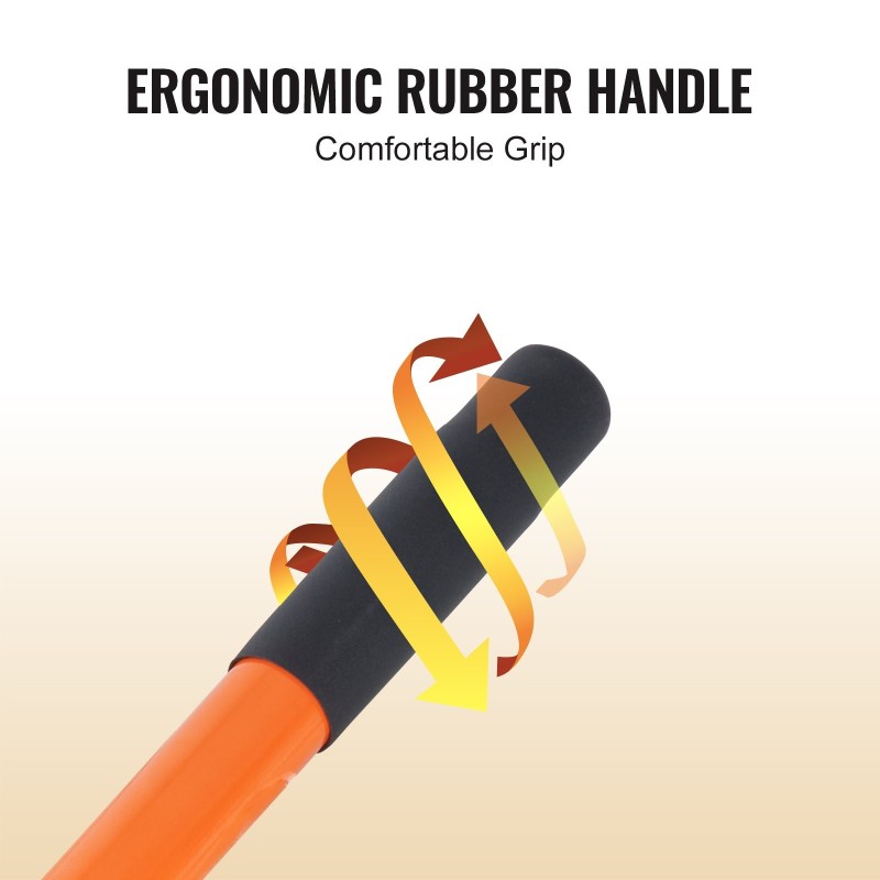 Tukinkääntäjä hiiliteräs 1180 mm varsi 450 mm avaus ruosteenkestävä pinnoite