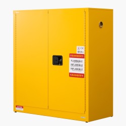 Paloturvakaappi kylmävalssattua ja galvanoitua terästä 109 2 46 118 cm 29 gallonaa keltainen