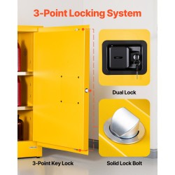 Palavien nesteiden säilytyskaappi kylmävalssattu galvanisoitu teräs 59x46x90 cm säädettävä hylly