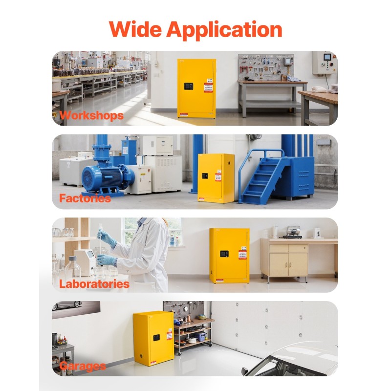 Palavien nesteiden säilytyskaappi kylmävalssattu galvanisoitu teräs 59x46x90 cm säädettävä hylly