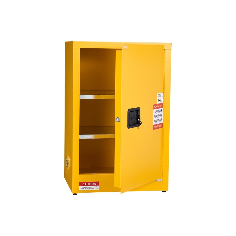 Palavien nesteiden säilytyskaappi kylmävalssattu galvanisoitu teräs 59x46x90 cm säädettävä hylly