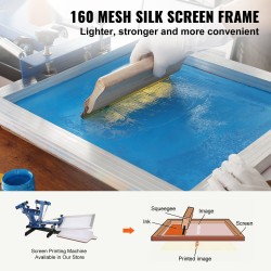 Silkkipainokehykset alumiinista 6 kpl 18 x 20 tuumaa 160 tiheyden polyesteriverkko tekstiilipainoon