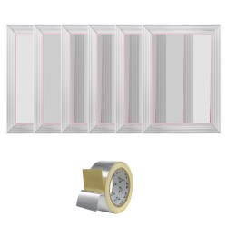 Silkkipainokehyssetti 6 kappaletta 25,4 x 35,6 cm alumiinirunko polyesteriverkko 110 tiheys