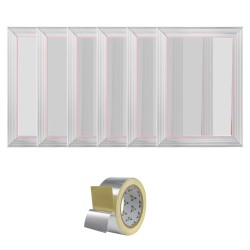 Silkkipainokehykset alumiiniseosrunko polyesteriverkko 25,4 x 35,6 cm 6 kpl verkkotiheys 156