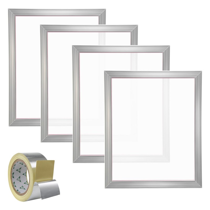 Silkkipainokehykset 4 kpl alumiinirunko 20x24 tuumaa 355-verkkoinen nylon-polyesteriverkko