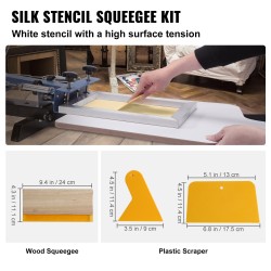 Silkkipainosetti alumiinikehyksillä 3 kpl polyesteriverkko 110 6x10 8x12 10x14 T-paitojen painatukseen