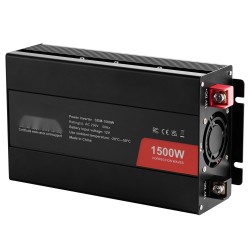 Muokattu siniaaltoinvertteri 1500W 12V 230V 2 AC 2 USB C portti alumiiniseoskuori
