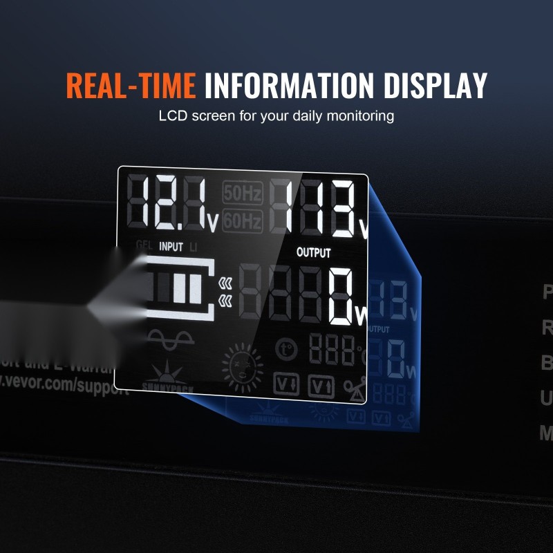 Virranmuunnin 3000W muokattu siniaalto 12V–230V 3 AC-pistorasiaa 2 USB-porttia 1 Type-C-portti