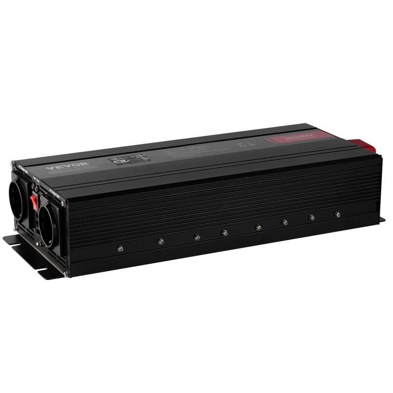 Virranmuunnin 3000W muokattu siniaalto 12V–230V 3 AC-pistorasiaa 2 USB-porttia 1 Type-C-portti