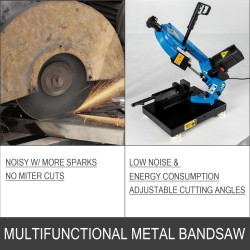 Metallivannesaha 1000 W pöytäkiinnitys 0–45 asteen kulma 85 x 105 mm leikkuukapasiteetti