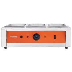 Kolmisäiliöinen suklaan sulatuslaite ruostumaton teräs 3 x 3,3 l säädettävä lämpötila