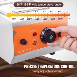 Kaksisylinterinen suklaansulatuslaite ruostumatonta terästä 2 säiliötä 1,5 l 30–85 astetta