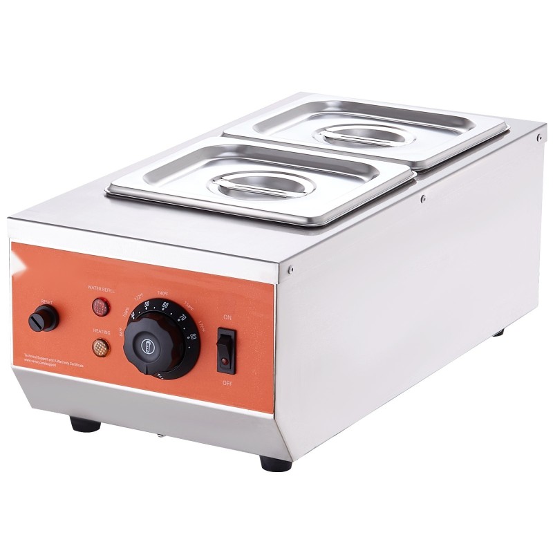 Kaksisylinterinen suklaansulatuslaite ruostumatonta terästä 2 säiliötä 1,5 l 30–85 astetta